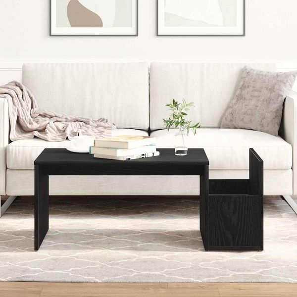 vidaXL Konferenčný stolík Čierny dub 90 x 45 x 35 cm Kompozitné drevo