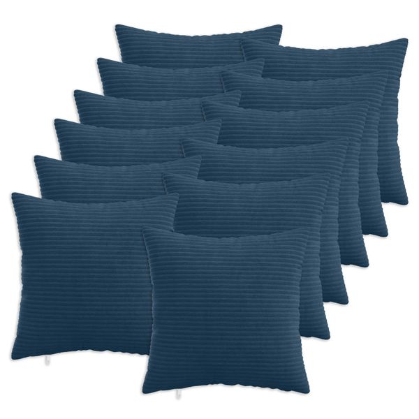 vidaXL Poťah na podložku 12 pcs HEERLEN Námornícka modrá 50 x 50 cm