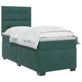 vidaXL Posteľ boxspring s matracom Tmavozelená 80 x 200 cm Zamat