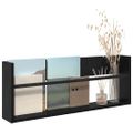 vidaXL Regál na časopisy Čierny dub 80 x 12 x 30 cm Kompozitné drevo