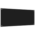 vidaXL Kuchynský obklad 2 ks Čierna 120 x 50 cm tvrdené sklo
