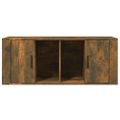 vidaXL TV skrinka dymový dub 100x35x40 cm spracované drevo