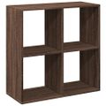 vidaXL Rozdeľovacia knižnica hnedý dub 69,5x29x69,5 cm kompozit. drevo