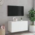 vidaXL TV nástenná skrinka s LED svetlami biela 80x35x41 cm