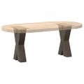 vidaXL Nohy konferenčného stolíka v tvare X, 2 ks, prírodná oceľ, 38 x (42-43) cm, oceľ