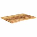 vidaXL Stolová doska so zakrivením 100x80x2,5 cm surový mangový masív