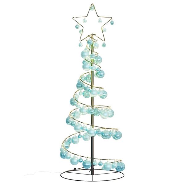 vidaXL LED vianočný stromček s ozdobami 80 LED teplá biela 120 cm