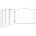vidaXL Brána pre psa skladacia 2 panely biela 160 cm topoľové drevo