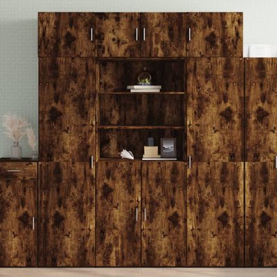 vidaXL Úložná lavička dymový dub 80x42,5x50 cm kompozitné drevo