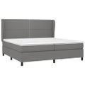 vidaXL Boxspring posteľ s matracom tmavosivá 200x200 cm látka