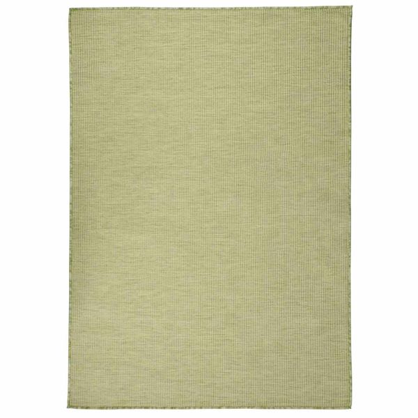vidaXL Vonkajší koberec s plochým tkaním 160x230 cm zelený