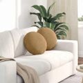 vidaXL Vankúše na sedenie 2 pcs Hnedá Ø 40 x 13 cm Zamat