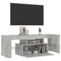 vidaXL TV skrinka s LED svetlami betónová sivá 120x35x40 cm