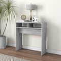 vidaXL Konzolový stolík sivý dub sonoma 78x30x80 cm spracované drevo