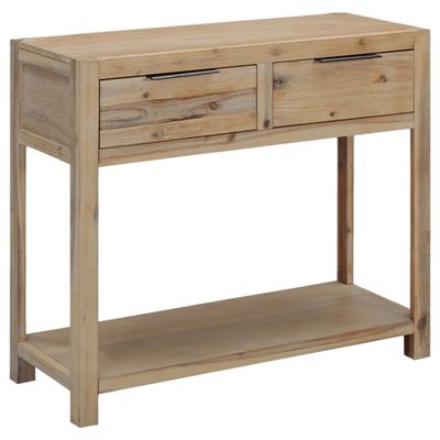 vidaXL Konzolový stolík 82x33x73 cm, akáciový masív