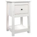 vidaXL Nočné stolíky 2 ks biele 40x35x61,5 cm masívne borovicové drevo