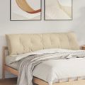 vidaXL Poduška na chrbát Krémová 180 x 50 cm Mikrovlákno