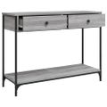 vidaXL Konzolový stolík sivý sonoma 100x34,5x75 cm kompozitné drevo
