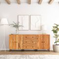 vidaXL Bočné skrinky 3 ks 60x33x75 cm masívne akáciové drevo