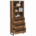 vidaXL Highboard 2 ks Staré drevo 69,5 x 34 x 180 cm