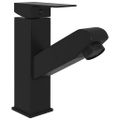 vidaXL Kúpelňová vodovodná batéria s funkciou vyťahovania čierna 157x172 mm