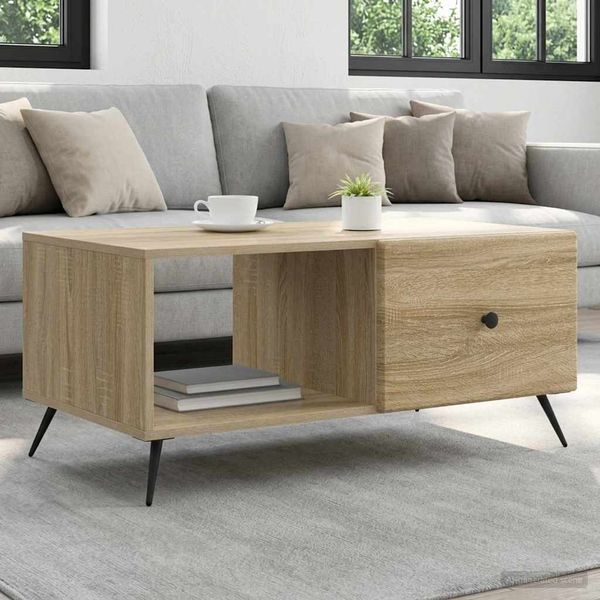 vidaXL Konferenčný stolík Dub sonoma 90 x 50 x 40 cm Kompozitné drevo