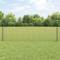 vidaXL Zvarené pletivo s podperami 50 x 0,6 m PVC potiahnutá oceľ Sivá