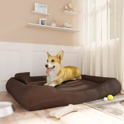 vidaXL Pelech pre psa a vankúš hnedý 135x110x23 cm oxfordská látka