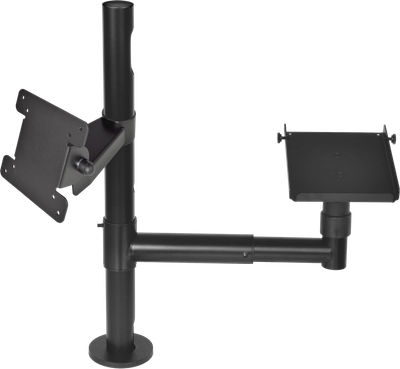 Virtuos Pole - Zostava - stojan 500 mm s predlž. ramenom a držiakmi VESA a pokladničnej tlačiarne