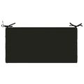 vidaXL Vankúš na lavičku SOEST 100% polyester Čierna 60 x 40 x 8 cm