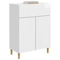 vidaXL Servírovacia skriňa Biela s vysokým leskom 66 x 34,5 x 90 cm