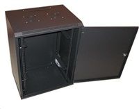 XtendLan Rozvaděč, 19", stojanový, výška 32U, 600x600, skleněné dveře, kouřové sklo, plná záda, black