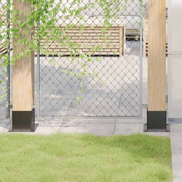 vidaXL podstavce stĺpikov štvorcové 12 ks Antracit 141x141 mm