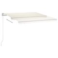 vidaXL Automatická markíza, LED a senzor vetra 4,5x3 m, krémová