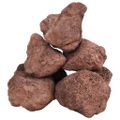 vidaXL Sopečné kamene 25 kg červené 10-30 mm