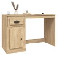 vidaXL Stolík so zásuvkami dub sonoma 115x50x75 cm kompozitné drevo