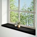vidaXL Okenný parapet 2 ks hnedočierná 100x25x2 cm dubový masív
