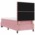 vidaXL Posteľ s pružinovým rámom Ružová 200 x 90 cm Zamat