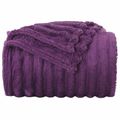 vidaXL Prikrývky na hodenie 6 ks Fialová 240 x 220 cm 8.76 kg Flís