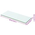 vidaXL Poličky 2 ks panel z priehľadného skla 50x15 cm