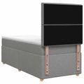 vidaXL Posteľ boxspring s matracom Svetlosivá 100 x 200 cm Látka