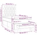 vidaXL Posteľný rám boxsping s matracom bledosivý 90x190 cm látka