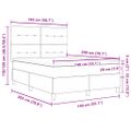 vidaXL Posteľ s pružinovým rámom Tmavomodrá 140 x 200 cm Zamat
