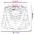 vidaXL Tienidlo na stropnú lampu biele Ø38x23 cm prútené