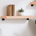vidaXL Nástenná polica 60x20x6 cm neošetrený dubový masív