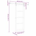 vidaXL Posuvné dvere ORKDAL Biela 83 x 232 cm