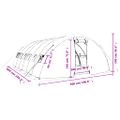 vidaXL Fóliovník s oceľovým rámom biely 30 m² 5x2x2,3 m