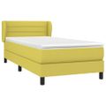 vidaXL Posteľný rám boxspring s matracom zelený 90x200 cm látka
