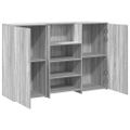 vidaXL Recepčný stôl sivý dub sonoma 155x50x103,5 cm kompozitné drevo