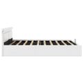 vidaXL Hydraulický posteľný rám+úložný priestor a LED biely 160x200 cm